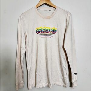 Adidas Hyperreal Wonder White Long Sleeve T-Shirt Medium